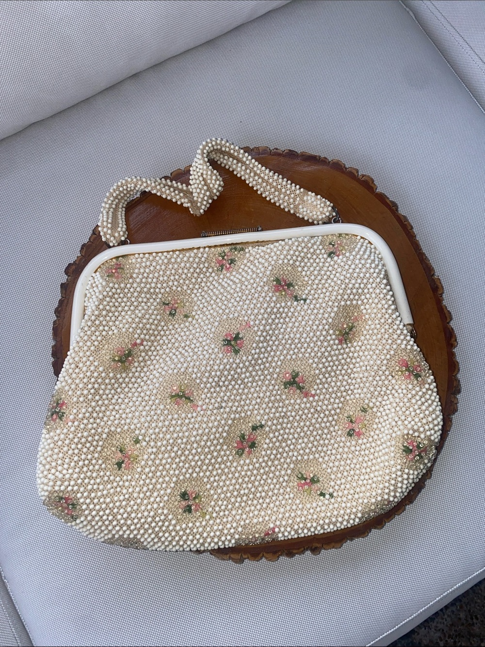 Vintage purse beaded interior & exterior